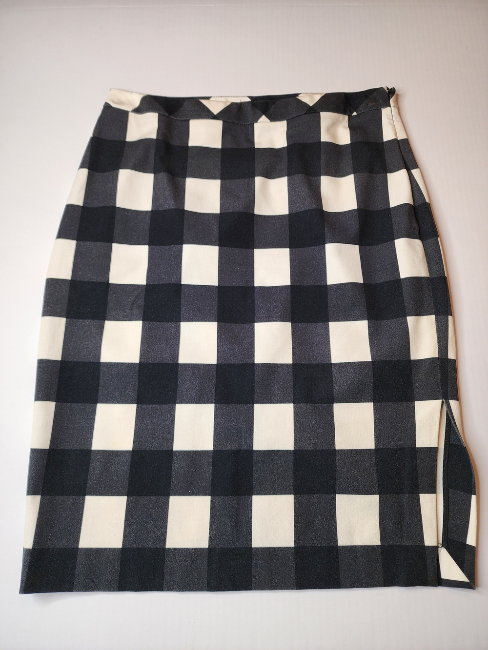 Banana Republic Black and White Check Pencil Skirt